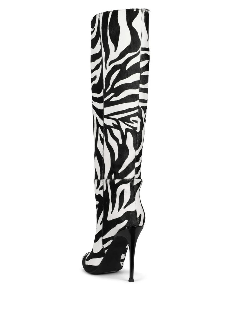 Jeffrey Campbell Arsen-Hi-F Black White Zebra Stiletto Heel