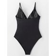 thumbnail image 5 of New Women's M-One Piece Swimsuit Deep V Neck Adjustable Spaghetti Straps Ruched Front Low Back Swimsuit, 5 of 5