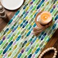 thumbnail image 3 of Table Runners 72 Inches Long Dress Scarves, Blue Green Farmhouse Kitchen/Dining Table Decor Table Runner, Coffee Tablerunners, Ink Painting Modern Abstract Art 13x72 Inch, 3 of 9