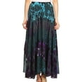thumbnail image 2 of Sakkas Ester Womens Simple Boho Maxi Full circle Tie-dye Skirt with Elastic Waist - Gray - One Size, 2 of 5