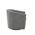 thumbnail image 5 of Pemberly Row 30.5" Fabric and Solid Wood Swivel Chair in Gray, 5 of 7