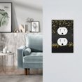 thumbnail image 2 of Zufioo Happy New Year Print Switch Wall Plate, Dustproof and Heat-resistant Decorative Wall Switch Cover, Suitable for Residential and Commercial Areas-Mid-size, 2 of 8
