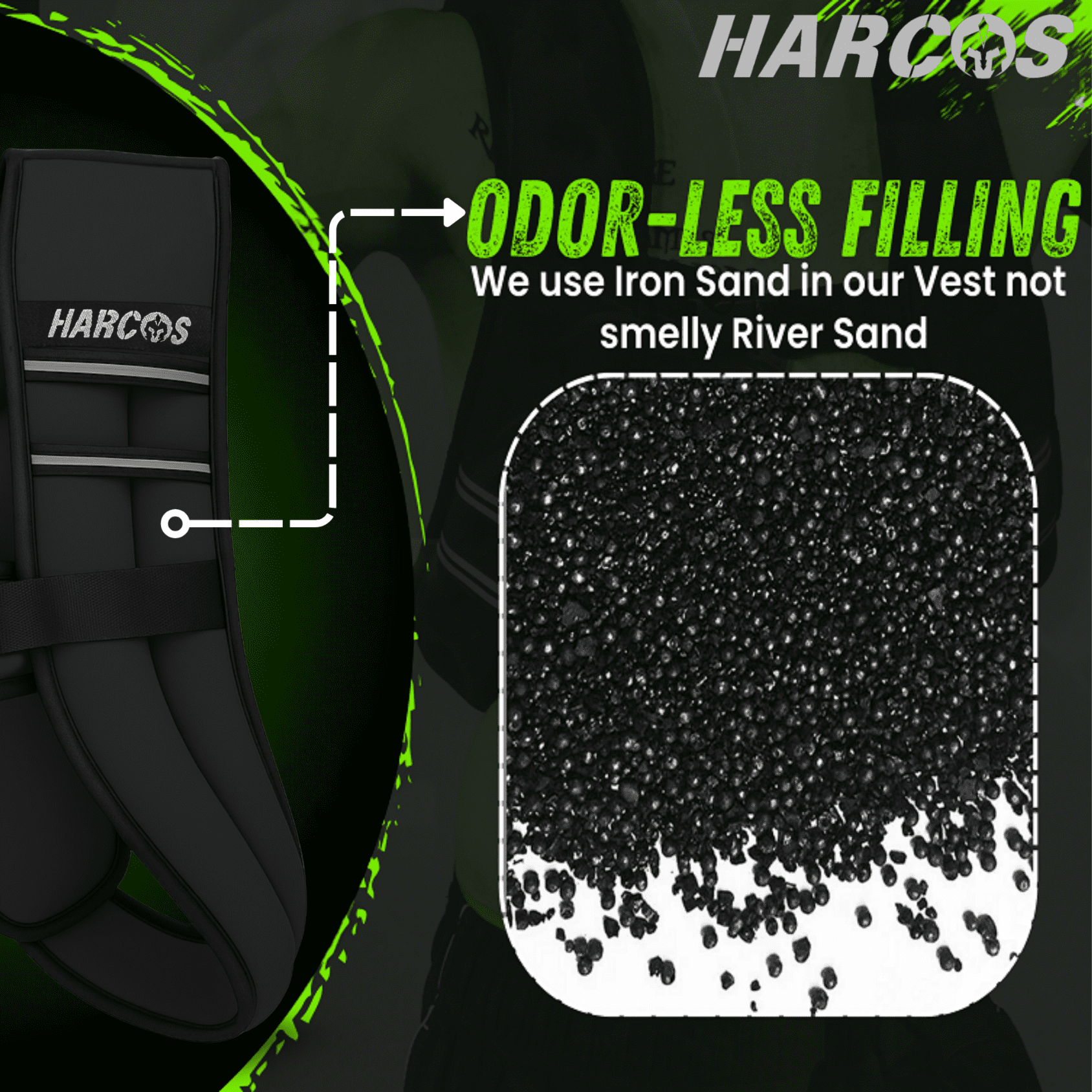 HARCOS Weighted Vest, 6lbs Weight Vest with Reflective Stripe for Workout, Strength Training, Running, Fitness, Muscle Building, Weight Loss, Weightlifting