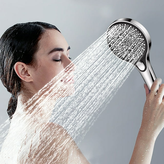 Large Coverage High Pressure Handheld Shower with 3 Spray Modes Non-Clog Design for Elderly and Children Bath Safety