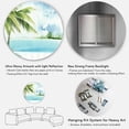 thumbnail image 5 of Designart 'Palm Beach Resort At Sunrise I' Nautical & Coastal Circle Metal Wall Art 36x36 - Disc of 36, 5 of 5