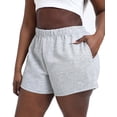 thumbnail image 2 of Gocolloa Plus Size Shorts Women Summer Casual High Waisted Loose Lounge Workout Running Sweat Shorts White Heather 2X, 2 of 5