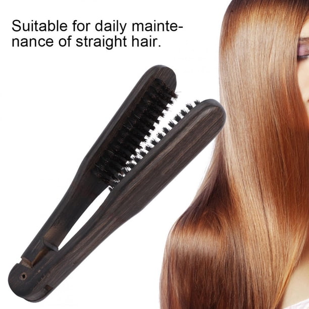 Peine Peine de peluquería profesional Cepillos dobles Herramienta de alisado de cabello antiestático de madera Herramienta de alisado de cabello antiestático Cepillos para el Anggrek Otros