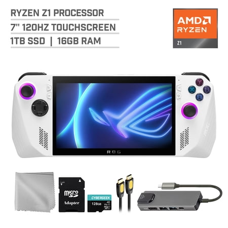ASUS ROG Ally 1TB Gaming Handheld 7-inch Touchscreen 120Hz FHD 1080p AMD Ryzen Z1 Processor, Mytrix Hub, 128GB MicroSD Card, 4 Accessories: 5 in 1 Bundle, RC71L-ALLY.Z1X_512