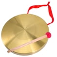 thumbnail image 1 of DECORNIJIA Percussion Gong Round Copper Instrument for Basketball Games 1 Set, 1 of 5