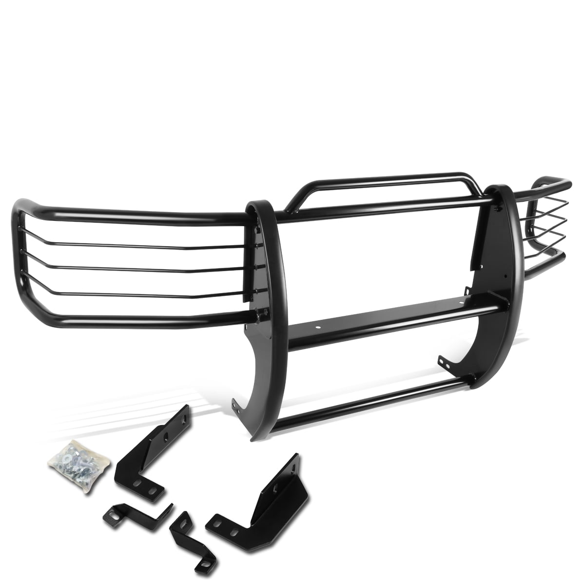 Compatible with Ford F150-F350/Bronco 92-97 Front Bumper Brush Grille Guard Protector Chrome 