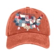 thumbnail image 2 of JIUWEN 250 Anniversary USA Hat - 250 Years American 1776-2026 Commemorative Map Style Patriotic Baseball Cap,Adjustable Vintage Cotton Hats-Saffron, 2 of 7