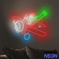thumbnail image 5 of Handmadetneonsign Santa Flying Airplane Neon Sign, Santa Claus Wall Art, Santa Christmas Home Wall Decor 73109, 5 of 5