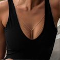 thumbnail image 1 of Fashion Simple Sexy belly Body chain Necklace Bikini Wire Harness Body Women and Girls (Gold), 1 of 5