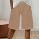 thumbnail image 2 of Pantalones Cortos Casuales de Color Sólido Capri, Mezcla Cómoda de Poliéster para el Hogar Y el Uso Diario, 2 of 9