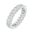 thumbnail image 2 of Fine Silver Plate Eternity Band with Oval Cubic Zirconia Stones, 2 of 3