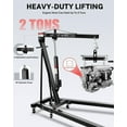 thumbnail image 5 of Lumiparty 2 Ton Folding Engine Hoist with Lever, 4400LB Hydraulic Cherry Picker Hoist Lift, Shop Crane with 6 Casters, Telescopic Boom for Lifting Motors, for Garage, Workshop and Repair, Black, 5 of 6