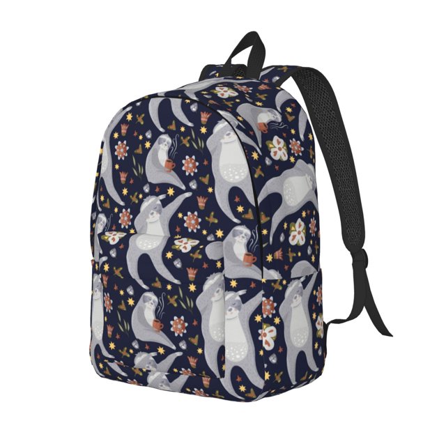 Easygdp Sloths Dancing Mochila de Lona Resistente para Laptop, Compatible con Laptops de 15 a 17 pulgadas, Ideal para Escuela, Trabajo y Viajes-Medium