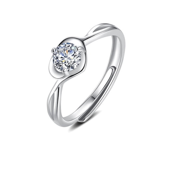 Adjustable Sterling Silver Ring 925 Natural Fashion Jewelry For Women And Girls Modern Style Everyday Wear Now