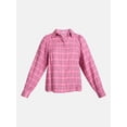 thumbnail image 6 of Scenario Women's Plaid Shirt with Long Puff Sleeves, Sizes XS-XXXL, 6 of 6