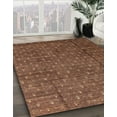 thumbnail image 3 of Ahgly Company Machine Washable Indoor Round Abstract Red Brown Area Rugs, 6' Round, 3 of 7