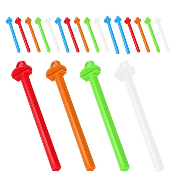 TABLZONE Assorted Color Plastic Bird Perch Stand for Birds Easy Installation Lightweight Fun Indoor Climbing 20pcs