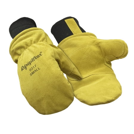 RefrigiWear Fleece Lined Insulated Leather Mitt Glove
