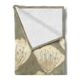 thumbnail image 2 of Floral Soft Flannel Fleece Throw Blanket, Pastel Beige Toned Flower Blooms Floret Buds Essence Nature Themed Illustration, Cozy Plush for Indoor and Outdoor Use, 60" x 80", Taupe, by Ambesonne, 2 of 5