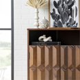 thumbnail image 2 of Henry 30" Solid Wood Detailed Door Accent Cabinet in Walnut, 2 of 14