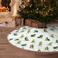 thumbnail image 6 of Daiia Cute Avocado Yoga Drawing Merry Christmas Tree Skirt , Xmas Large Lace-up Tree Skirt, Santa Snowflakes Rustic Home Decorations New Year Party Farmhouse Decor-48", 6 of 7