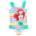 thumbnail image 3 of Disney The Little Mermaid Ariel Little Girls One Piece Bathing Suit Toddler to Little Kid, 3 of 5