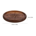 thumbnail image 2 of Raindrops Rustic Wooden Candle Holder for Storage Dark Brown Small Lovely Shape 7.5 Inch Round, 2 of 8
