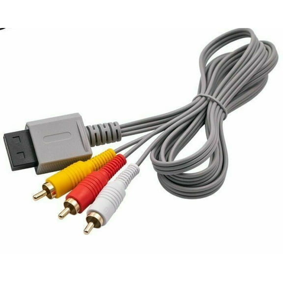 Audio Video TV AV Composite 3 Component RCA Cable Cord Plug Compatible with gaming consoles