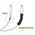 thumbnail image 3 of Meng 12 Pack Cable Protectors,Spiral Cable Saver Charging Cord Protector,Flexible Silicone Cable Protector Sleeve,Prevent Cable Breakage, 3 of 6