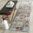 thumbnail image 3 of SAFAVIEH Valencia Makayla Overdyed Polyester Runner Rug, Blue/Multi, 2'3" x 6', 3 of 8
