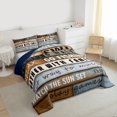 thumbnail image 3 of Feelyou Lodge Cabin Men Bedding Comforter Set, Vintage Old Barn Door Twin Comforter Sets, Rustic Farmhouse Theme Reversible Bedding Set, Ultra Soft Bedroom Decor, 2pcs, 3 of 8