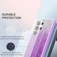 thumbnail image 3 of For Samsung Galaxy S24 Ultra Case, Gradient Color Feather Pattern Full Body Shockproof Protective Anti-Scratch Drop Proof Slim Fit Phone Case for Samsung Galaxy S24 Ultra, Purple, 3 of 10