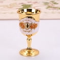 thumbnail image 2 of Yannee Retro Creative Small Beverage Wine Cup,Vintage Metal Embossed Wine Cup,Stylish Fine Workmanship Gold European Style Home Bar,1 Pcs, 2 of 5