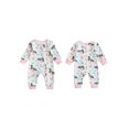 thumbnail image 2 of RUINIXCW Newborn Baby Girl Hospital Going Home Outfit Infant Baby Girl Spring Fall Winter Clothes Duck Mallard Romper Waffled Long Sleeve Zip Jumpsuit, 2 of 8