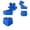 Blue, variant on Two Piece Swimsuit for Tween Girls Quick Dry Bikini Set with Chest Pad Cute Swimsuits for Tween Girls 10-12 Years
