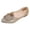Gold, variant on Women's Pointed Toe Ballet Flats Metallic Slip On Loafers with Square Buckle Comfortable Non Slip Casual Work Shoes Black Size 9