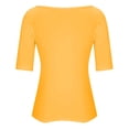 thumbnail image 4 of LIZUOJUNF long sleeve shirts for women Tops Slim Fit Half Sleeve Shirts Crew Neck Going Out Basic Tees Solid Color Y2K Clothes 2025 Summer Top Cute Trendy Blouses, 4 of 6