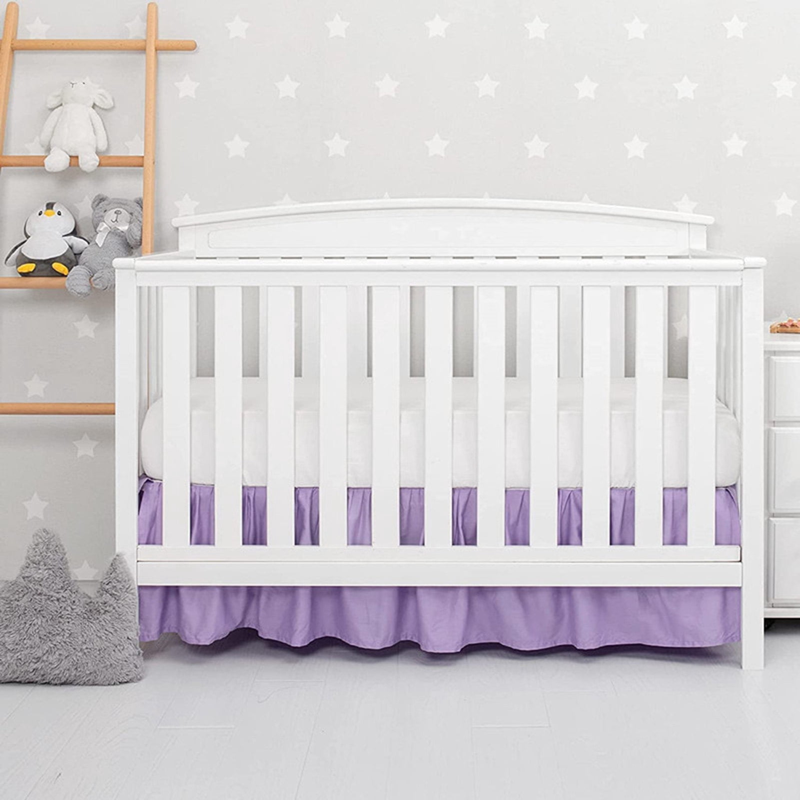Homerr Crib Cover Elastic Band Crib Skirt Baby Crib Bed Skirt Easy Installation Soft Elastic Toddler Crib Skirt for Bedroom