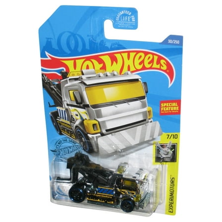 Hot Wheels Experimotors 7/10 (2017) Silver Heavy Hitcher Truck 30/250