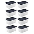 thumbnail image 1 of Sterilite 116 Qt Heavy Duty Box Stackable Storage Bin with Lid, (8 Pack), 1 of 9