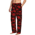 thumbnail image 6 of Rateoe Red Skulls Pattern Men’s Ultra-Soft Comfy Pajama Lounge Pants Sleepwear,Comfortable Lounge Wear,lightweight Pajamas, Casual Home Wear-Medium, 6 of 6