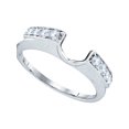 thumbnail image 1 of Bague Ronde en Or Blanc 14kt pour Femmes avec Protection Solitaire 1/4 Cttw, 1 of 1