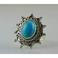 thumbnail image 2 of Navya Craft Turquoise 925 Sterling Silver Handmade Women Statement Ring Size 6.5, 2 of 5