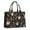 Black Christmas Gnome, variant on Large Capacity Tote Bag,Blue Christmas Snowflake Pattern Handbag Fashion Luxury Tote Bag,15.7"x13"x 5.1" Inches,Laptop Compatible