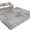 Gray, Charcoal, Silver, variant on Round Rugs 4Ft, Brown Beige Round Area Rug Washable Indoor Throw Carpet, Farmhouse Linen Texture Soft Non Slip Circle Rug for Kitchen Nursery Room Home Decor