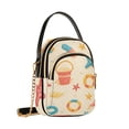 thumbnail image 7 of FORMRS Crossbody Bag for Women Quilted Travel Shoulder Cell Phone Purse with Chain Strap Handbag, Beach Pattern, 7 of 7